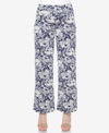 White Mark Womens Fold-over Waist Polyester Wide Leg Pants In Navy