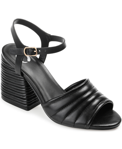 Journee Collection Charmaine Tru Comfort Foam Heeled Sandal In Black