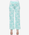 White Mark Plus Size Floral Paisley Palazzo Pants In Mint