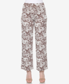 White Mark Plus Size Floral Paisley Palazzo Pants In Brown