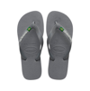 Havaianas Men's Brazil Logo Flip-flop Sandals Men's Shoes In Steel Gray/gray