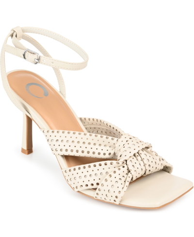 Journee Collection Women's Naommi Perforated Sandals In Beige