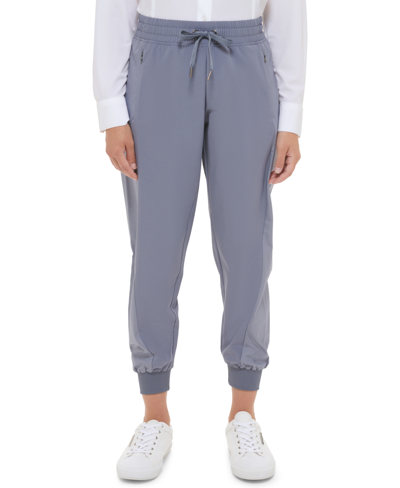 Calvin Klein Performance Women's Ribbed Cuff Joggers In Steel