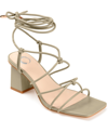 Journee Collection Harpr Tru Comfort Foam Heeled Sandal In Green