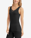 Cuddl Duds Softech Venice Lace Detail Cami In Black