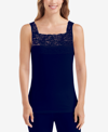 Cuddl Duds Softech Stretch Lace Detail Cami In Ink