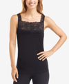 Cuddl Duds Softech Stretch Lace Detail Cami In Black
