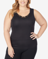 CUDDL DUDS PLUS SIZE SOFTECH VENICE LACE DETAIL CAMI