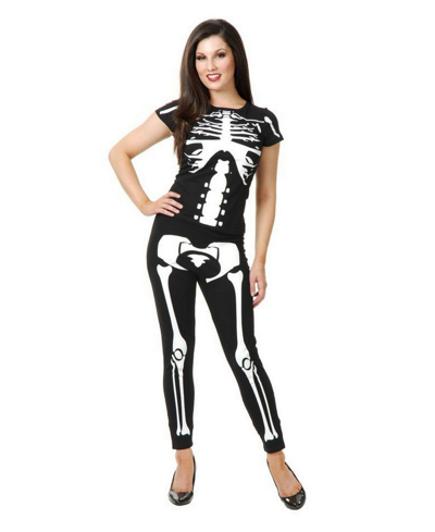 Buyseasons Women's Skeleton Adult Costume In Black