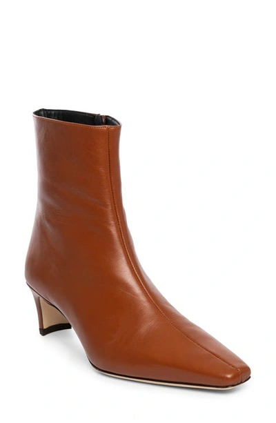 Staud 50mm Lars Leather Ankle Boots In Tan
