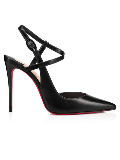 Christian Louboutin Jenlove Leather Slingback Pumps In Black