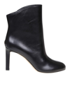 JIMMY CHOO KARTER AB 85 ANKLE BOOT IN BLACK LEATHER