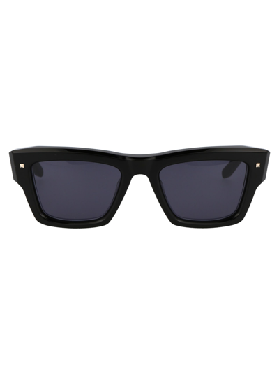 Valentino Xxii Sunglasses In Black W/dark Grey