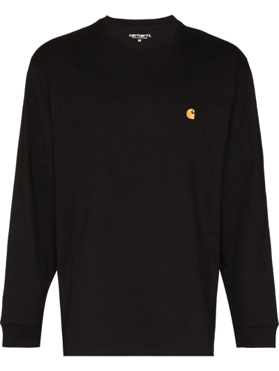 Carhartt L/s Chase T-shirt In Black
