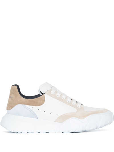 Alexander Mcqueen Runner Low-top Leather Sneakers - Men's - Leather/rubber In White