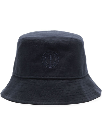 Frescobol Carioca Logo-embroidered Cotton-canvas Bucket Hat In Blue