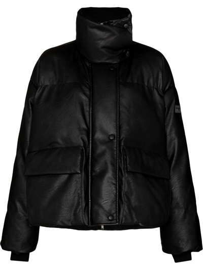 Stella Mccartney Polished-finish Padded Coat In Black