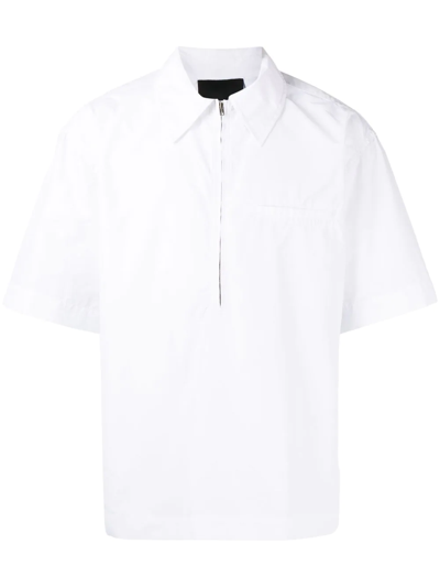 3.1 Phillip Lim / フィリップ リム Half-zip Polo Shirt In White