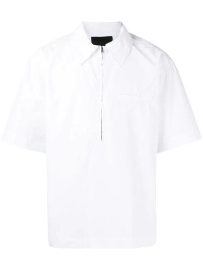 3.1 Phillip Lim Half-zip Polo Shirt In White