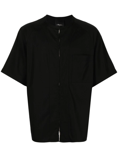 3.1 Phillip Lim / フィリップ リム Zipped Baseball Shirt In Black