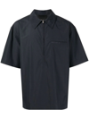 3.1 Phillip Lim Half-zip Polo Shirt In Black