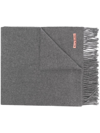 Acne Studios Melange Fringe-trim Wool Scarf In Grey