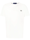 Fred Perry Pique T-shirt With Pocket Detail In White In White