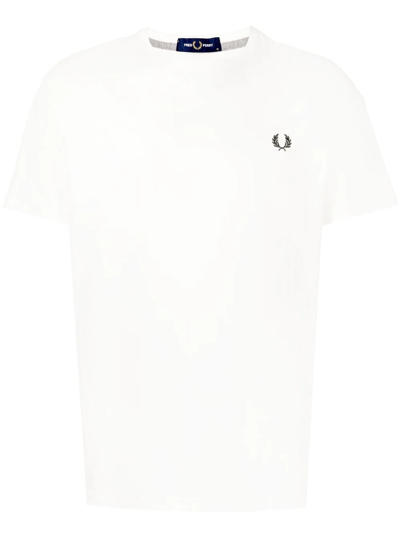 FRED PERRY EMBROIDERED-LOGO COTTON T-SHIRT