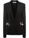 Jw Anderson Chain Link Peak Lapel Single-breasted Blazer In Black