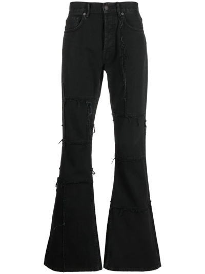 Acne Studios Distressed-effect Flared Jeans In Black | ModeSens