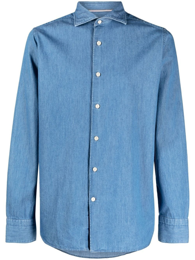 Tintoria Mattei Long-sleeve Denim Shirt In Blue