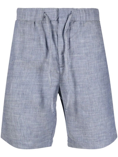 Frescobol Carioca Linen-cotton Deck Shorts In Blue