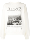 Anine Bing Jaci Rio De Janeiro Logo-graphic Organic-cotton Sweatshirt In Cream