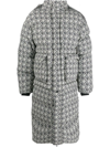Marine Serre Convertible Padded Printed Recycled-shell Hooded Jacket In White