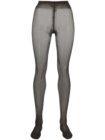 Falke 10 Den High-waist Tights In Grey