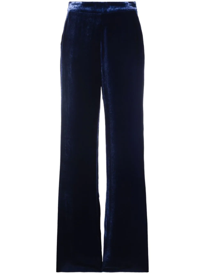 Etro Straight Leg Elastic Waisted Trousers In Blue
