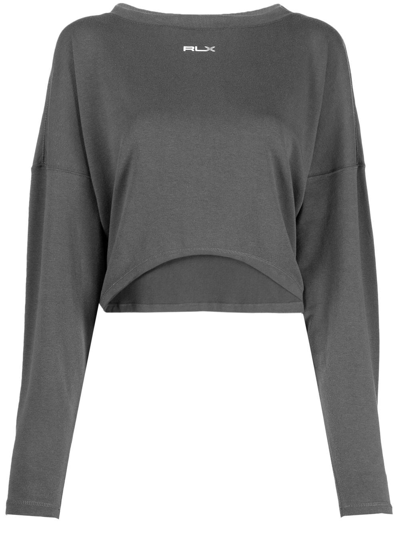 Polo Ralph Lauren Rlx Drop-shoulder Sweatshirt In Grey