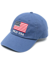 Polo Ralph Lauren Usa-flag Detail Baseball Cap In Blue