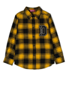 DIESEL CHECKED LOGO-PATCH SHIRT