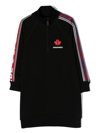 Dsquared2 Logo-print Half-zip Dress In Black