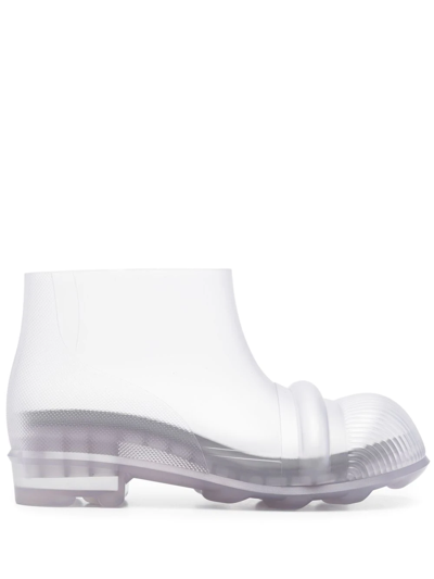 Loewe Transparent Ankle Boots In Neutrals