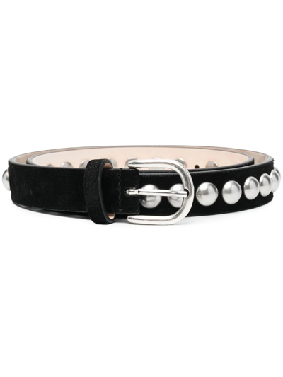 Isabel Marant Studded Leather Belt In Black