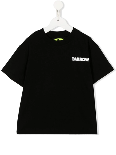 Barrow Printed Cotton Jersey T-shirt In Black