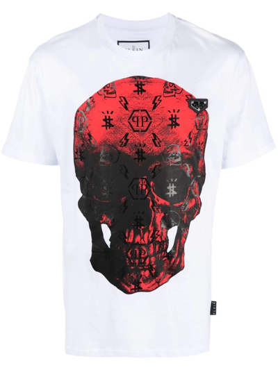 Philipp Plein Skull-print Short-sleeve T-shirt In White
