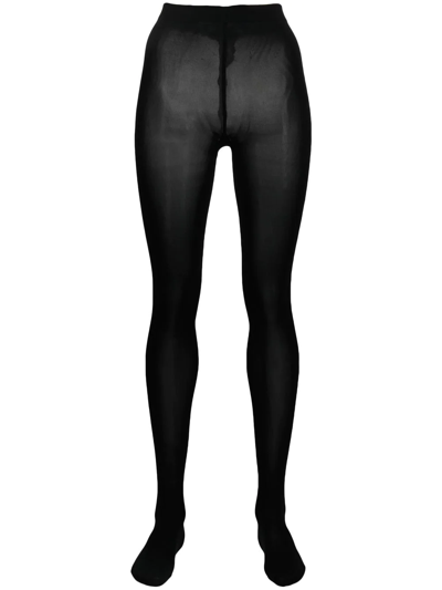 Wolford Semi-sheer Coverage Tights In Black