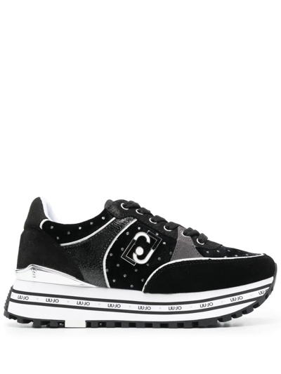 Liu •jo Logo-plaque Low-top Sneakers In Black