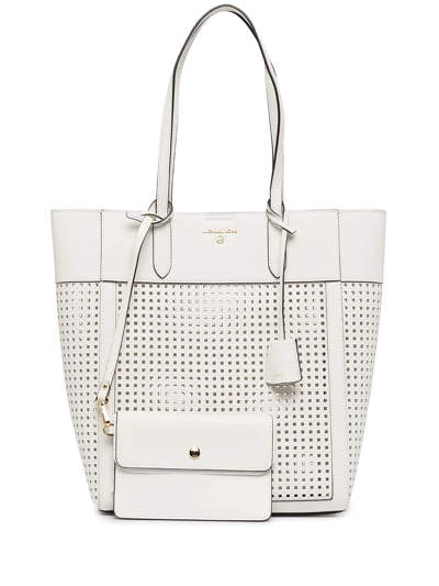 Michael Michael Kors Sinclair Large North-south Shopper Tote Bag In Optic White
