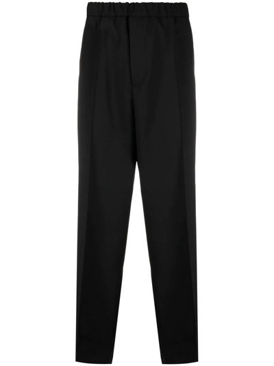 Jil Sander Wide-leg Tailored Trousers In Black