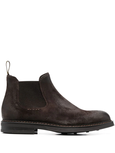 Doucal's Slip-on Style Ankle-boots In Black