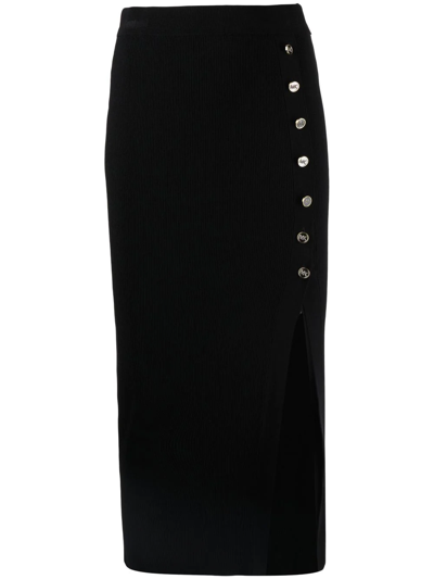 Michael Michael Kors Button-detail Pencil Skirt In Black